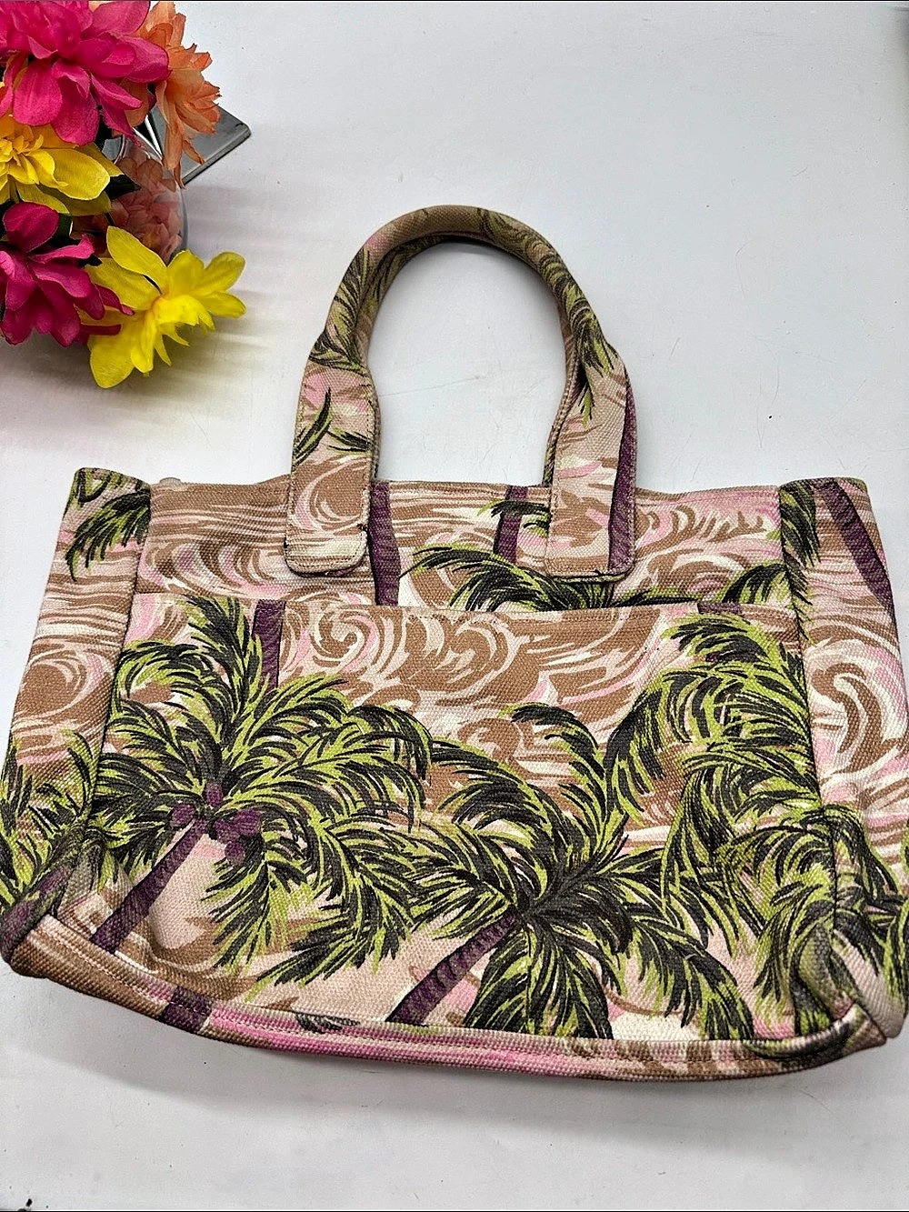 Vince Camuto Orla Tote Bag in Pink & Brown